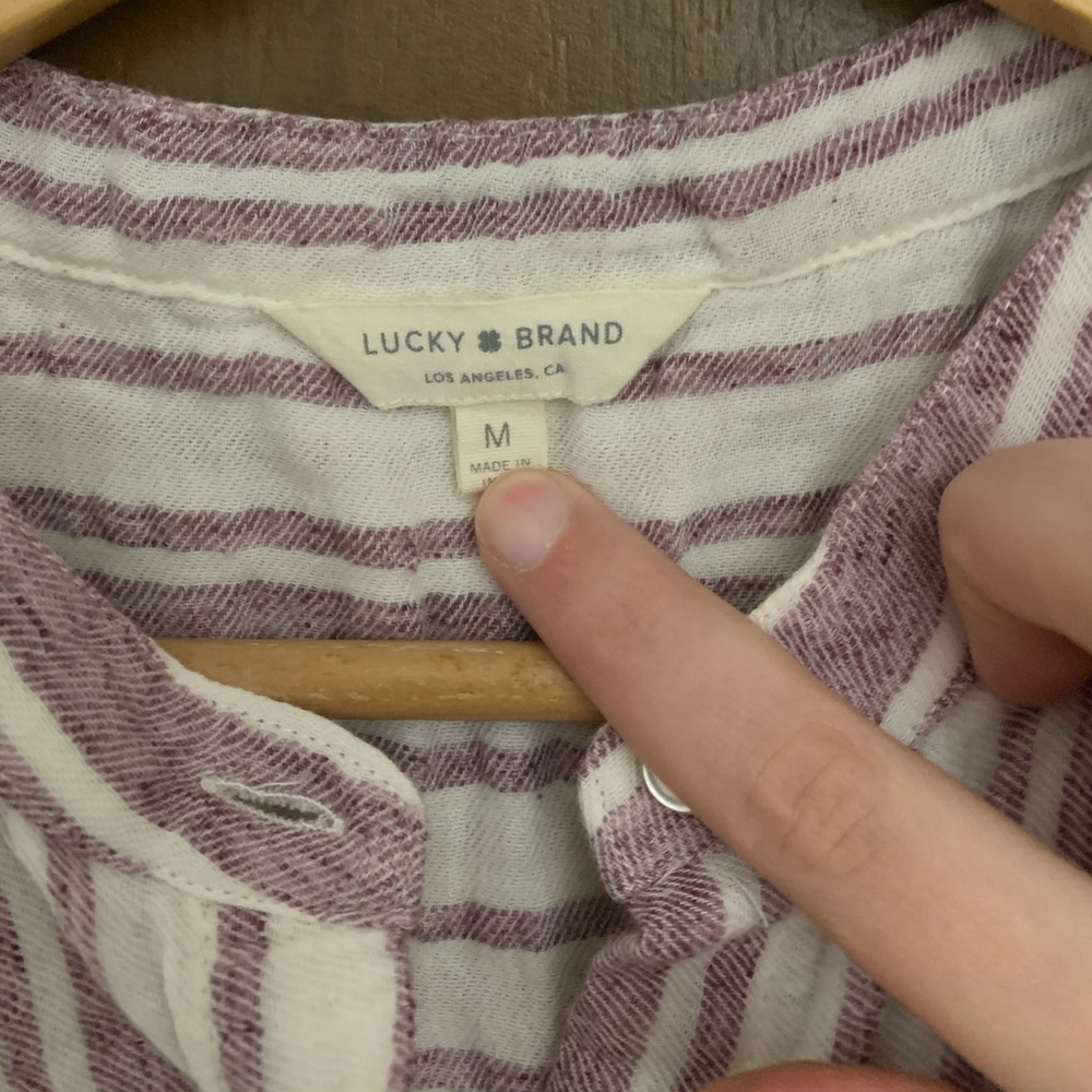 Lucky Brand Raspberry Multi Stripe Sleeveless Top - image 6